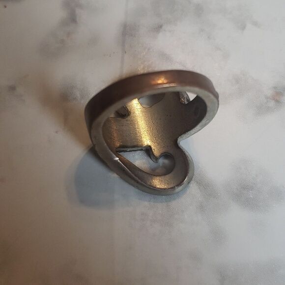 Baroque Rhinestones Swirls Ring Size 7.5 US | Silver Tone Metal - Picture 5 of 7